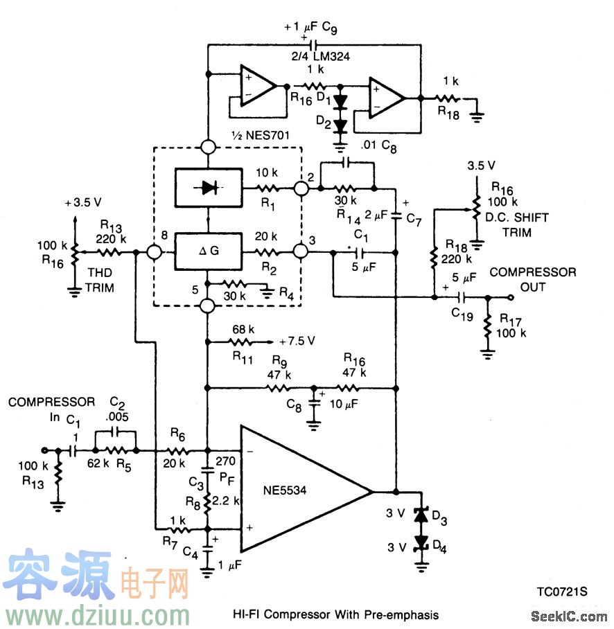 高保真壓擴器電路