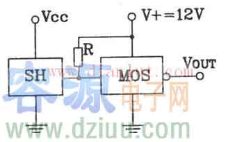 典型霍爾傳感器與MOS連接電路連接輸出接口<a href=http://www.6600560.cn/dianlutu/ target=_blank class=infotextkey>電路圖</a>