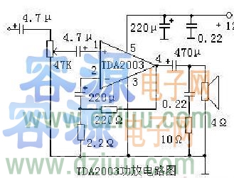 ����TDA2003<a href=http://www.6600560.cn/gongfangdianlu/ target=_blank class=infotextkey>�����·�D</a>