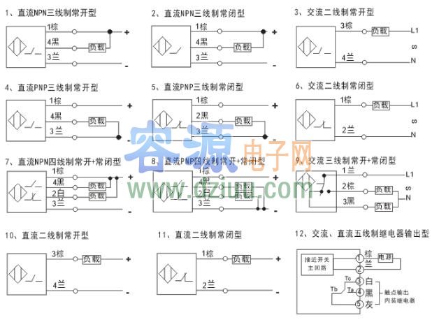 接近開關怎么接線,二線、三線接近開關接線圖
