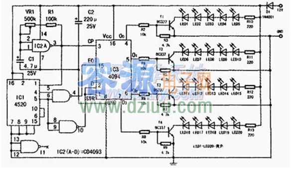 機動車后掛閃速電路圖